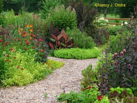 Front garden middle borders mid-July 05