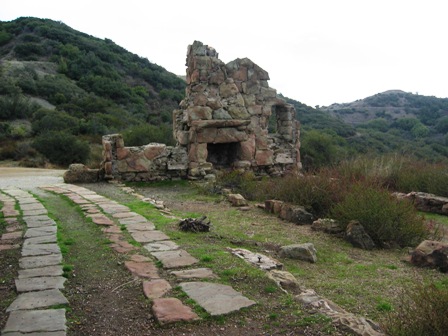 side view with greenery of hills and remains in Ojai California-resized