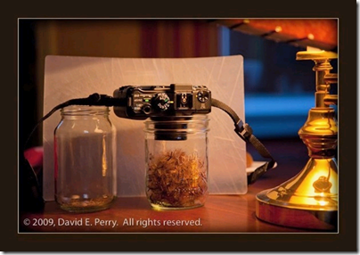 David Perry-a side view of table lamp and jar