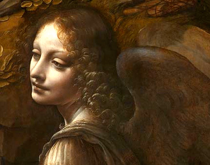 Leonardo da Vinci, The Virgin of the Rocks - Angel detail