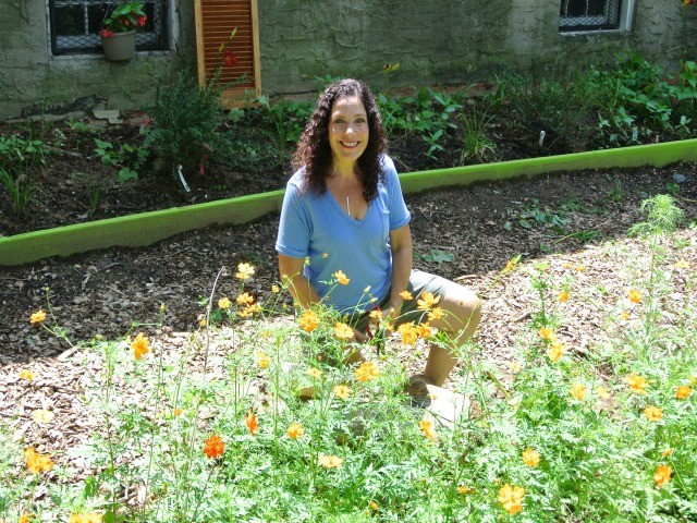 Fran Sorin at Commuity Garden